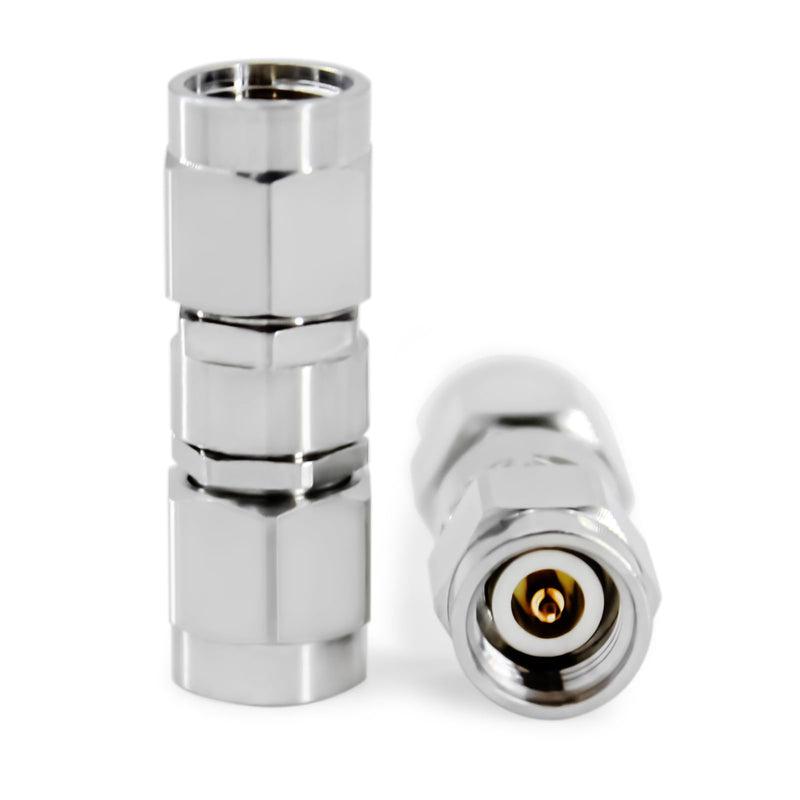 TOJOIN RF Coaxial Adapter Connector 2.92MM Male to Male DC-40GHZ 50ohm, RF 2.92MM Adapter for RF Cable, Coupler Antenna, Extension Cable, WiFi, 2PCS Silver 2.92MM-JJ-2pcs