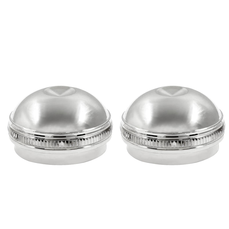 2 Pcs Silver Flute Head Crown End Cap, Headjoint Screw Cap for Instrument Accessory Flute Repair Parts 2 Pcs