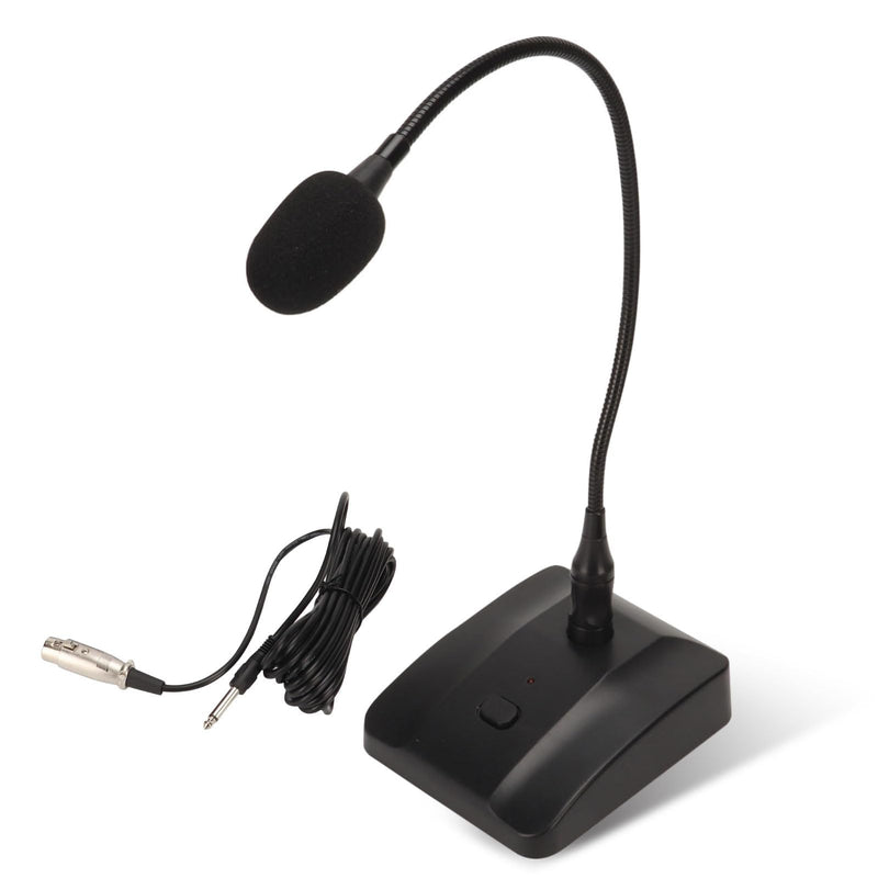 [AUSTRALIA] - Gooseneck Condenser Microphone, 6.35mm Wired Microphone with Mute Button Desktop Microphone Computer Mic Podium Microphones Desktop Paging Mic Corded Voice Mic for Meetings Lectures Recording 
