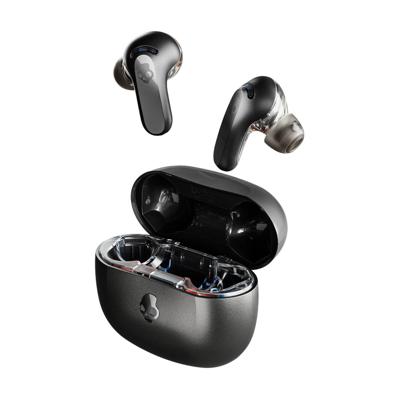 Skullcandy Rail ANC Active Noise Cancelling Wireless Earbuds - True Black | In-Ear, Bluetooth Headphones, Noise Cancellation, 38 Hours Battery, Microphone for iPhone Android, Customizable Sound