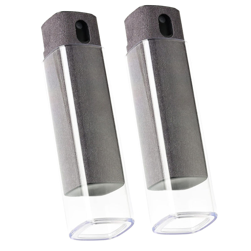 [AUSTRALIA] - 2 Pcs Screen Cleaner Kit, 3-in-1 Touchscreen Mist Cleaner Spray Bottle Tool & Microfiber Cloth for Phone/Laptop/Tablet/TV/Monitor/Car Screens(Grey) 2 Pcs-Grey 
