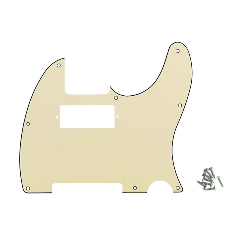 [AUSTRALIA] - 8 Hole Tele Mini Humbucker Pickguard with Mini Humbucker Pickup Hole for Tele/Telecaster Aged White 