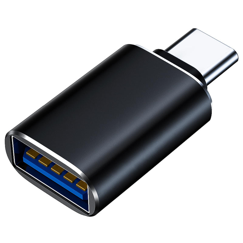 USB C to USB Adapter, USB C Adapter, Type C Male to USB 3.1 Female Adaptor, OTG USB Adapter to USB C Compatible with MacBook Pro, Samsung Galaxy, Type-C Smartphones, Tablets and Laptops (Black) Black