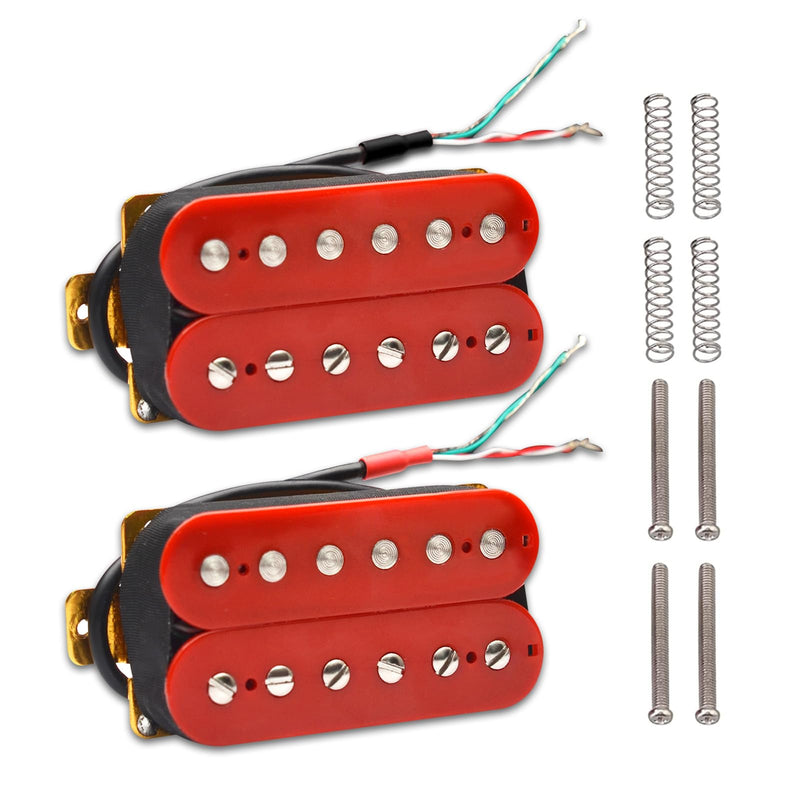 SAPHUE Electric Guitar Humbucker Pickups Double Coil Guitar Bridge Pickup & Neck Pickups Set (red) red