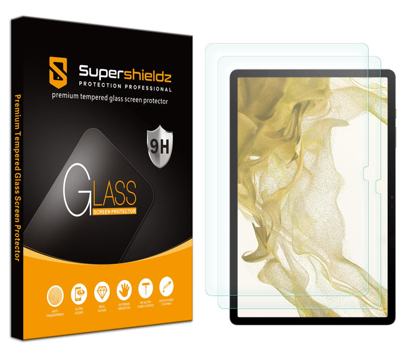 Supershieldz (2 Pack) Designed for Samsung Galaxy Tab S9 Plus (12.4 inch) and Galaxy Tab S9 FE Plus (12.4 inch) Screen Protector, (Tempered Glass) Anti Scratch, Bubble Free