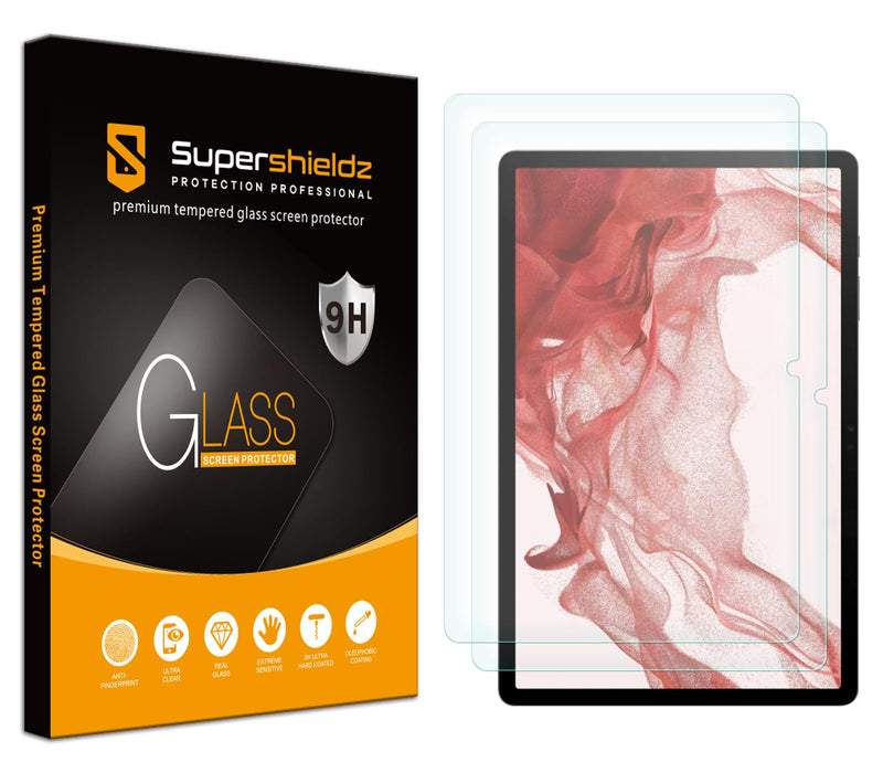 Supershieldz (2 Pack) Designed for Samsung Galaxy Tab S9 (11 inch) and Galaxy Tab S9 FE (11 inch) Screen Protector, (Tempered Glass) Anti Scratch, Bubble Free