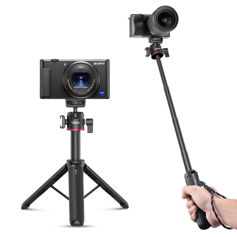 ULANZI MT-73 Extension Pole Tripod, Mini Selfie Stick Tripod Stand Handle Grip for Webcam Canon G7X Mark III Sony ZV-1 RX100 VII A6400 A6600 Cameras Vlogging MT-73 Tripod