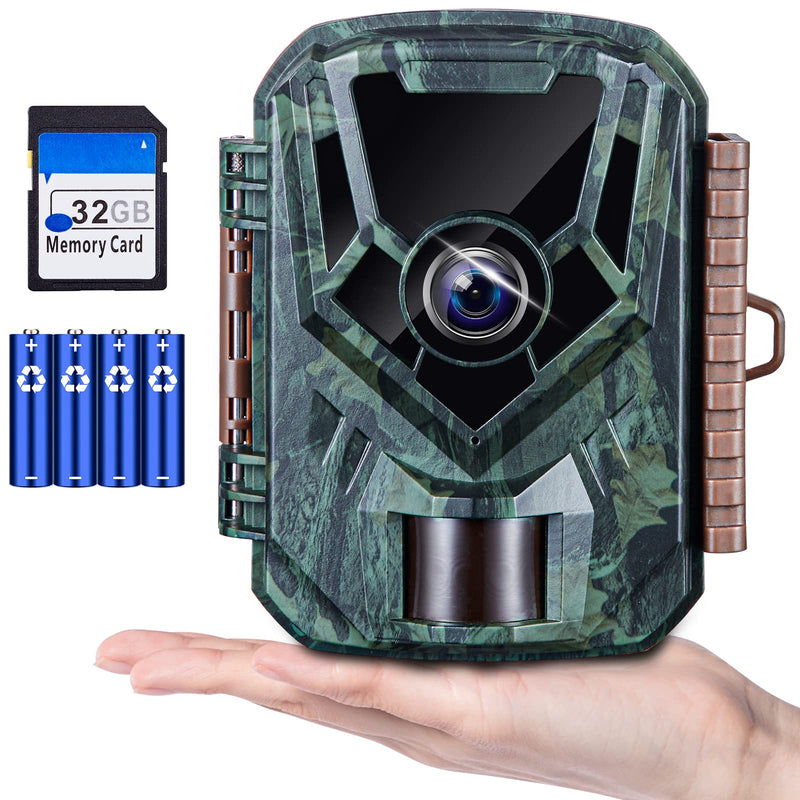 Trail Camera 36MP 2.7K, Mini Game Camera with Night Vision 0.1s Trigger Time Motion Activated 130°Wide-Angle, Waterproof Trail Cam with 2.0” HD TFT Screen, Hunting Camera for Wildlife Monitoring