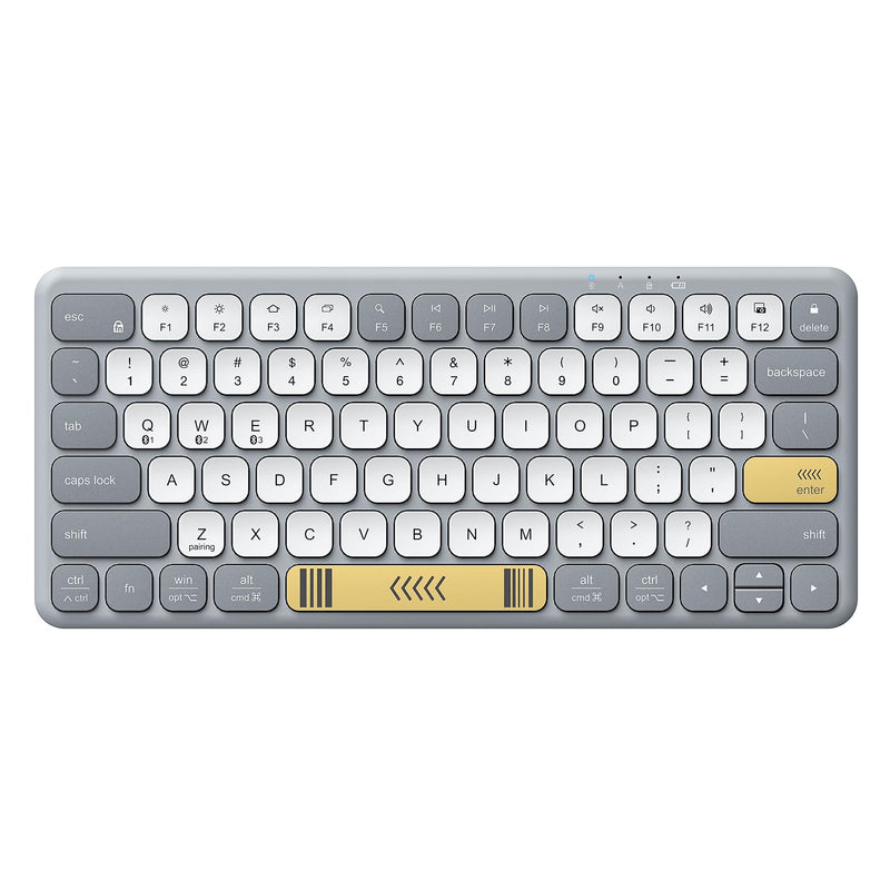 [AUSTRALIA] - iClever Compact Keyboard, BK50 Bluetooth Keyboard for iPad, Colorful iPad Keyboard, Portable and Ultra Slim Design, Sync to 3 Devices, with Large Keycap for iPhone, Laptop, Tablet, Windows 