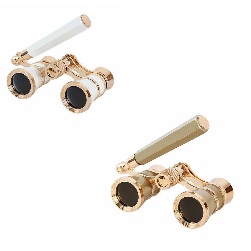 [AUSTRALIA] - Yourelexit® Opera Glasses Binoculars 3X25 Lorgnette Theater Glasses Optical BK9 Mini Compact Lightweight Built-in Foldable Adjustable Handle Vintage for Adults Kids Women in Musical Concert Cinema 
