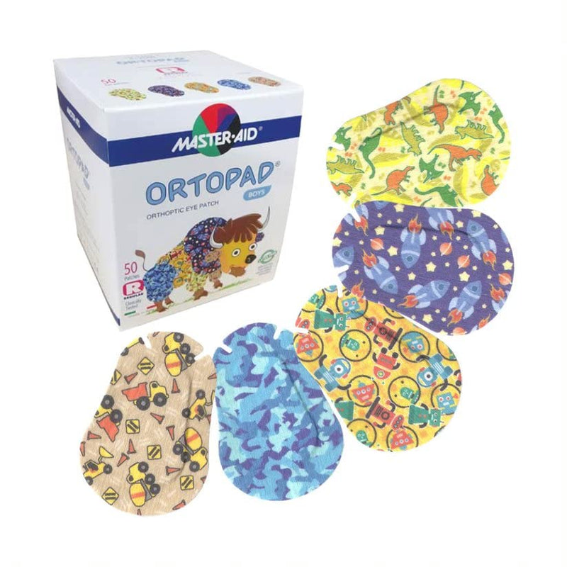 [AUSTRALIA] - Ortopad® Bamboo Boys Eye Patches, 50/Box (Regular Size, 4+ yrs) Blue Camo Pack 