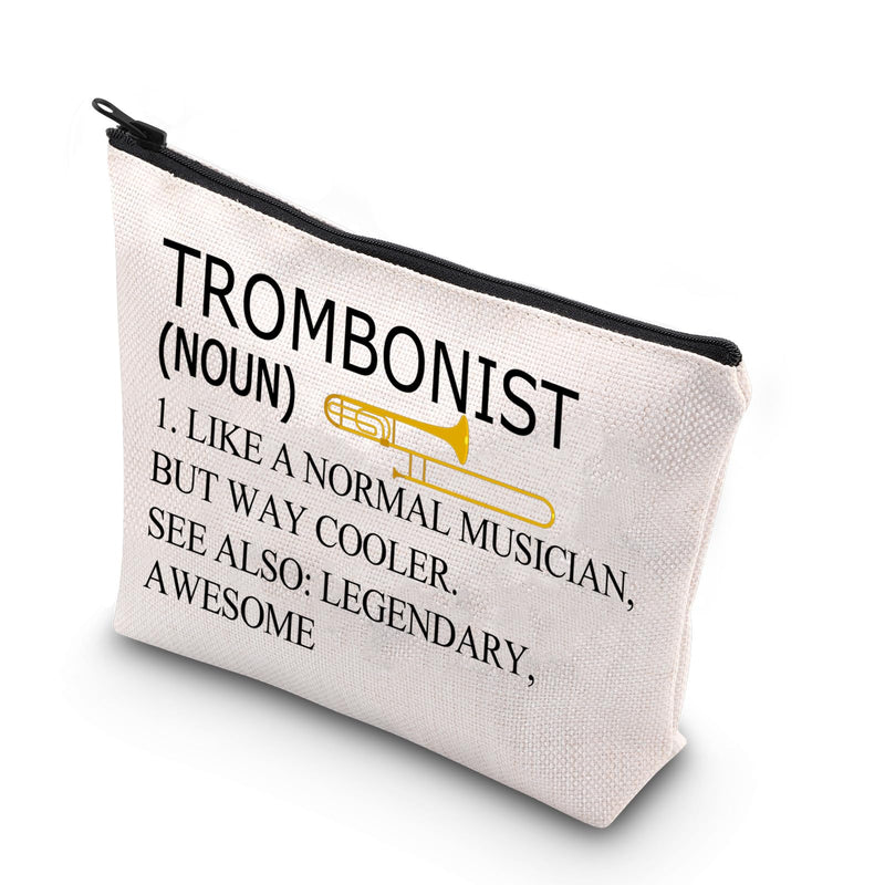 BDPWSS Trombone Player Gift Trombonist Makeup Bag Trombone Musician Gift Music Instrument Gift Orchestra Music Lover Gift (Trombonist noun) Trombonist noun