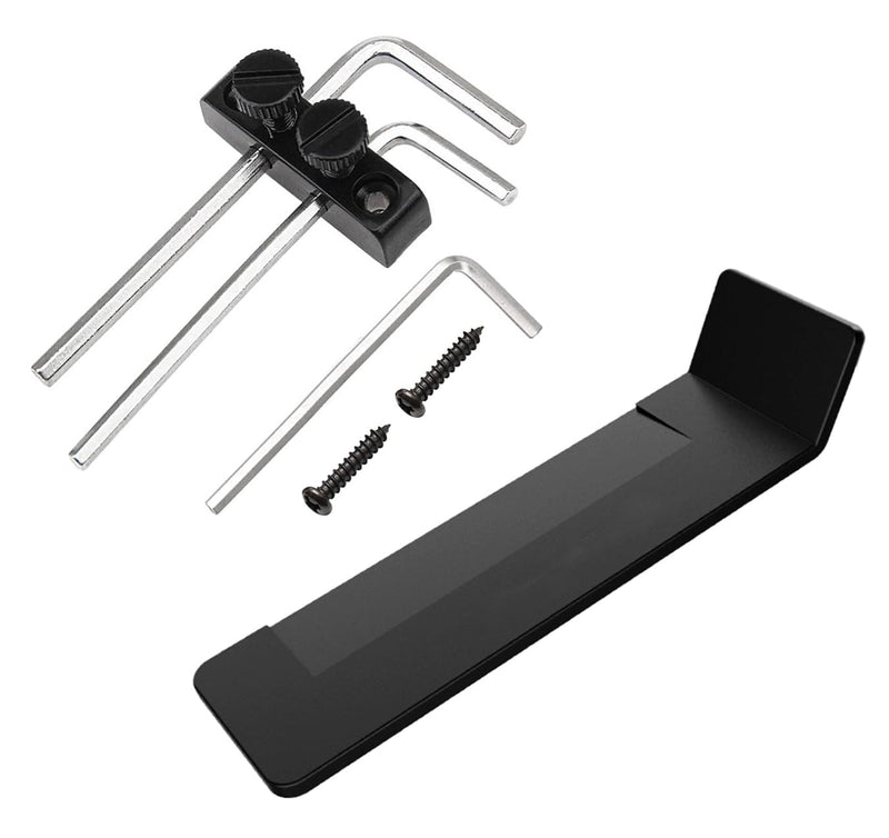 Jiayouy Set of Tremolo Bridge Shim & Locking Nut for Floyd Rose Tremolo Bridge Electric Guitar, Black