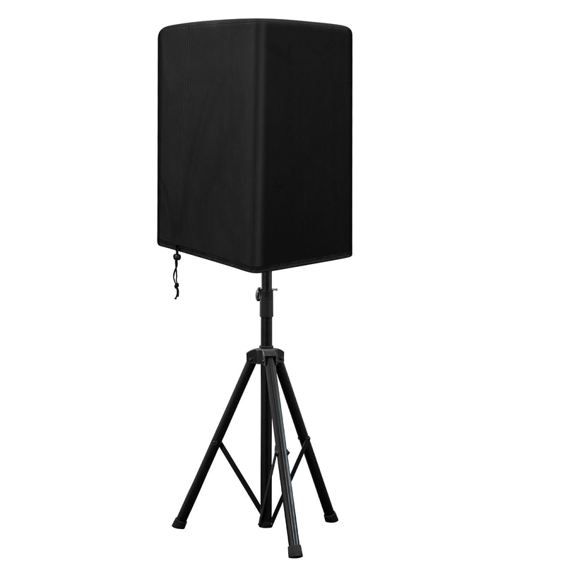 [AUSTRALIA] - Speaker Cover for 15 Inch PA/DJ Powered Speaker Mounted on Stand, Outdoor Speaker Covers UV Protection Water Resistant Dustproof 600D Oxford Cloth(Black) 