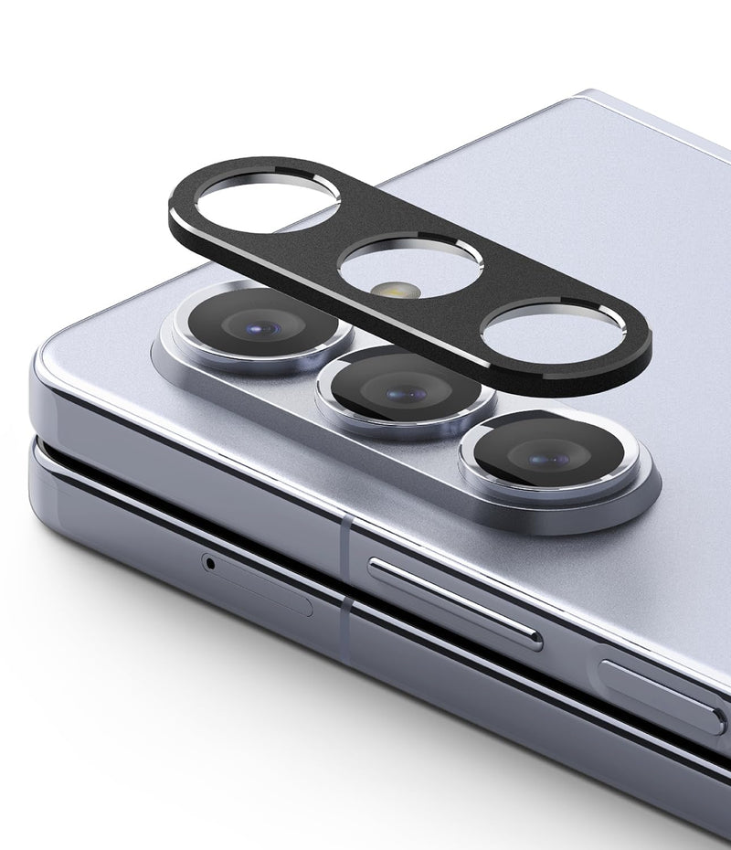 Ringke Camera Styling [Stylish Aluminum Frame] Compatible with Samsung Galaxy Z Fold 5 Camera Lens Protector, Protective Metal Cover for Women, Men - Black