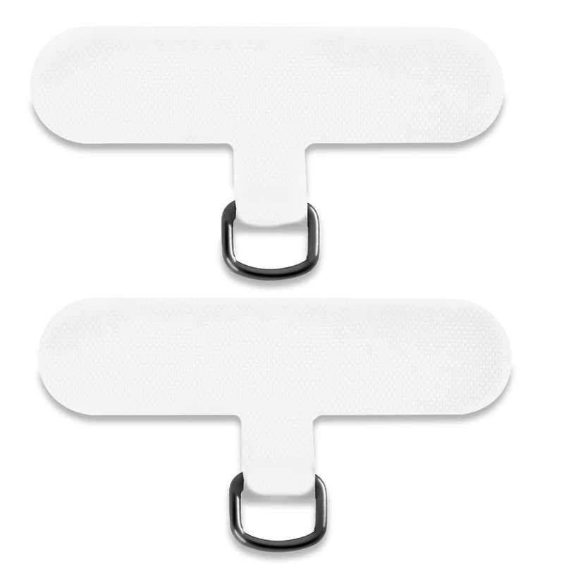 Phone Tether Tab for iPhone, Cell Phone Lanyard Patch, Phone Strap Replacement Part for All Full Phone Cases (White) White