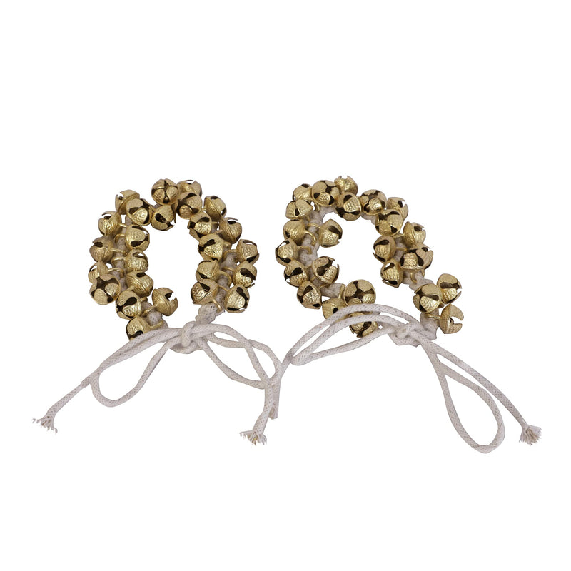 Indian Classical Kathak Ghungroo Pair 16 No. Big Bells Tied with Cotton Cord For Anklet Musical Instrument From India Dance Accessories (25-25) 25-25