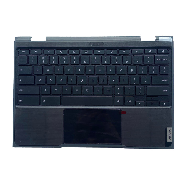 Replacement for Lenovo 500E Chromebook 2nd Gen (81MC) Laptop Upper Case Palmrest Non-Backlit Keyboard Touchpad Assembly Part 5CB0T79601 Black