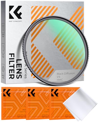 K&F CONCEPT 37mm Black Diffusion 1/4 Filter Mist Cinematic Effect Filter