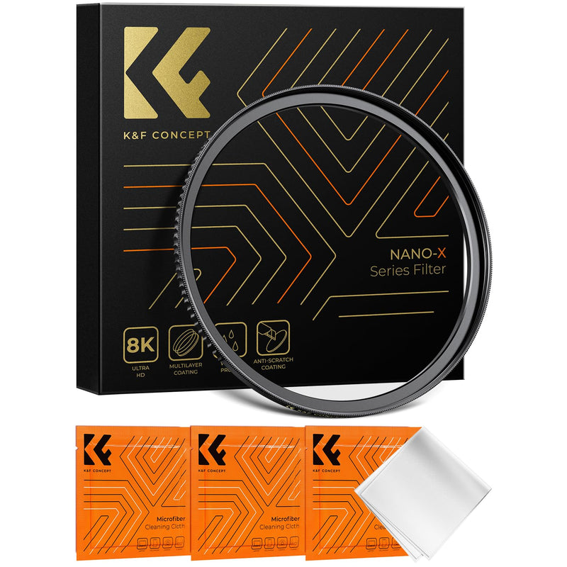 K&F Concept 67mm to 82mm Step-Up Lens Filter Adapter Ring CNC Machined Brass Filter Adapter Rings, for 67mm Lens Install 82mm Filter 67-82mm