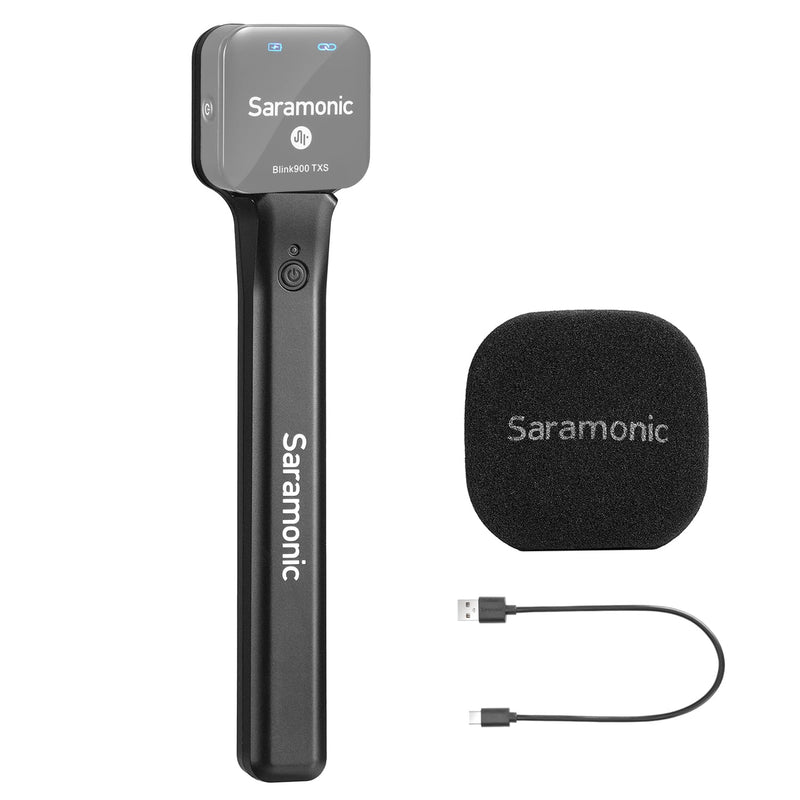 Saramonic Wireless Handheld Microphone Holder, Blink900 HMS Mic Stand for Blink900 S1/S2/S3/S4/S5/S6/S20 Transmitter Interview, Report Film, Stage, Speaker, Amplifier, Mixer, iPhone, Camera, Laptop