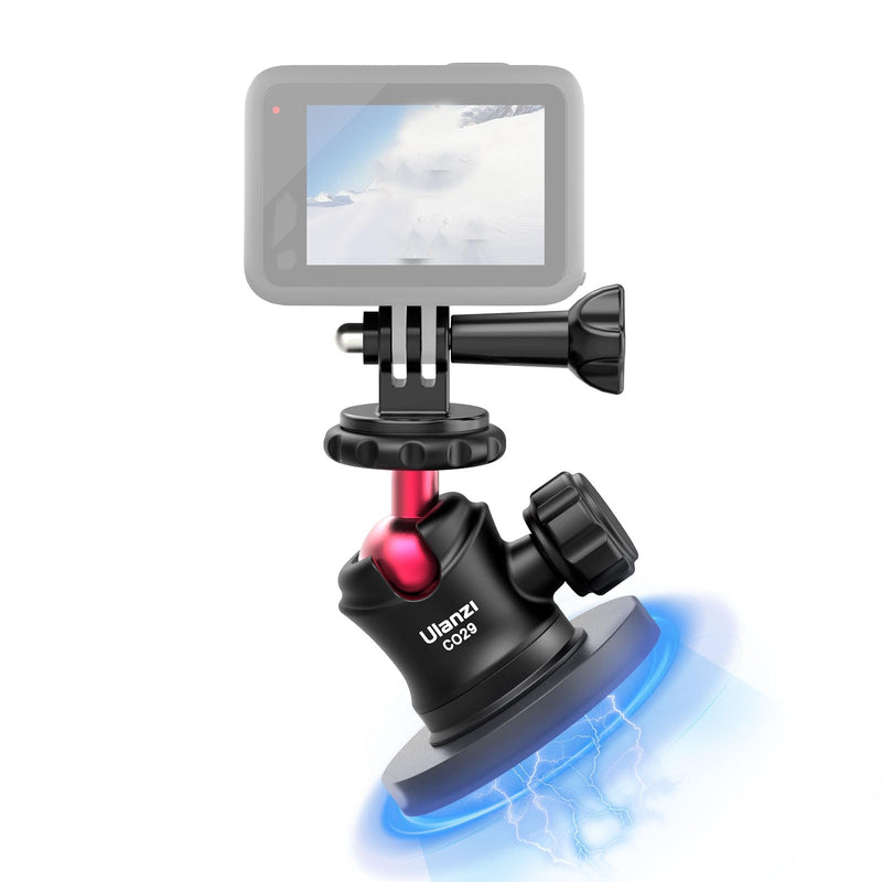 [AUSTRALIA] - ULANZI Magnetic Camera Mount for Action Camera, Strong Magnetic Mount with 360° Rotation Ball Head and Built-in 6 Magnets, Compatible with Gopro Hero 13/12/11/10, DJI Osmo Action Osmo Nano, Insta360 