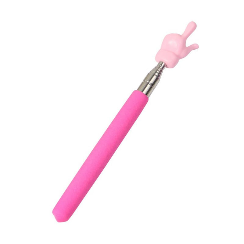 Teacher Pointer Sticks Finger,Pointer for Classroom,Telescoping Hand Pointer, Retractable Classroom Pointer Fingers for Elementary School Kindergarten Teacher,Classroom Supplies (1 PCS, Pink) 1 PCS