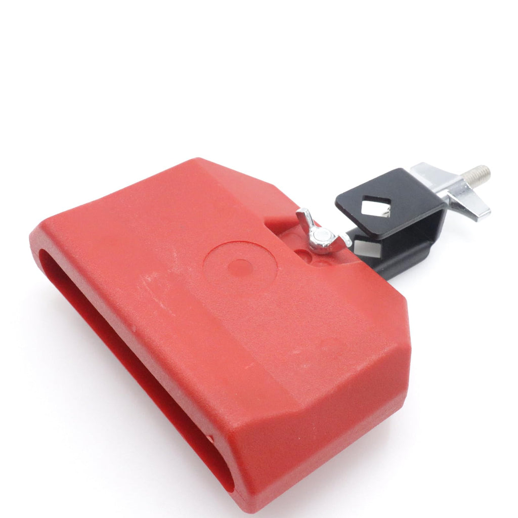 5" Jam Block, Red Plastic Musical Percussion Blocks, Adjustable Mounting Bracket, Latin Drum Instrument Compatible for Various Music Genres, Enhancing The Rhythm of Musical Performance