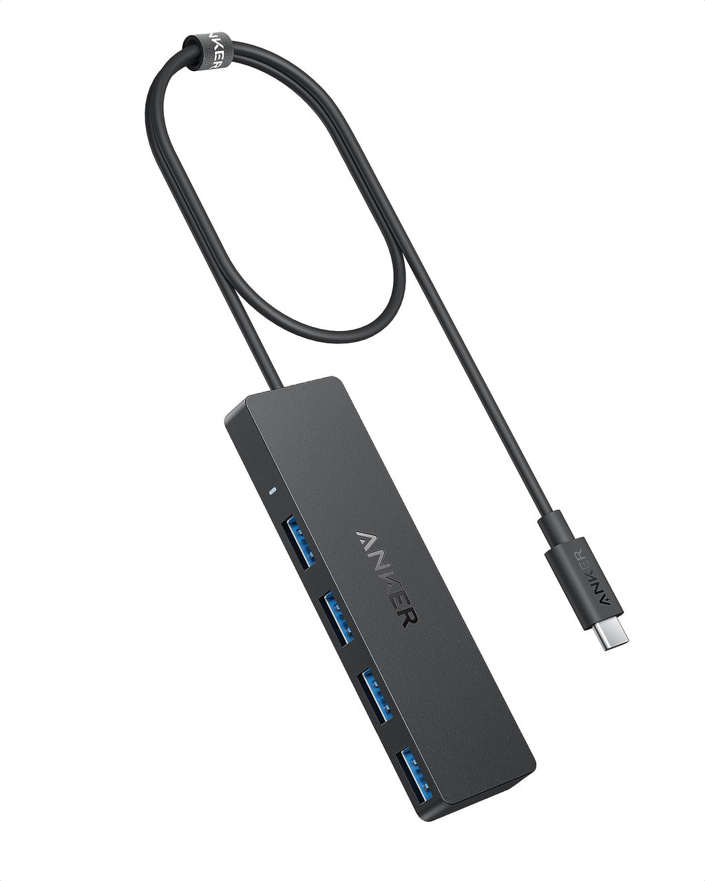 Anker USB C Hub, 4 Ports USB 3.0 Hub with 5Gbps Data Transfer, 2ft Extended Cable [Charging Not Supported], USB C Splitter for Type C MacBook, Mac Pro, iMac, Surface, XPS, Flash Drive, Mobile HDD 2 ft USB-C