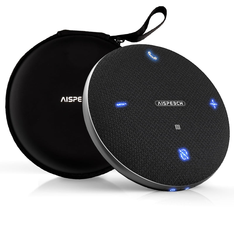 M4 Bluetooth Speakerphone Conference Microphone with AI Noise Reduction Full-Duplex AI Transcription USB Speakerphone 360° Voice Pickup Conference Speaker Home Office for Teams/Zoom, Black M4 Black USB Omnidirectional Speakerphone for 8 people