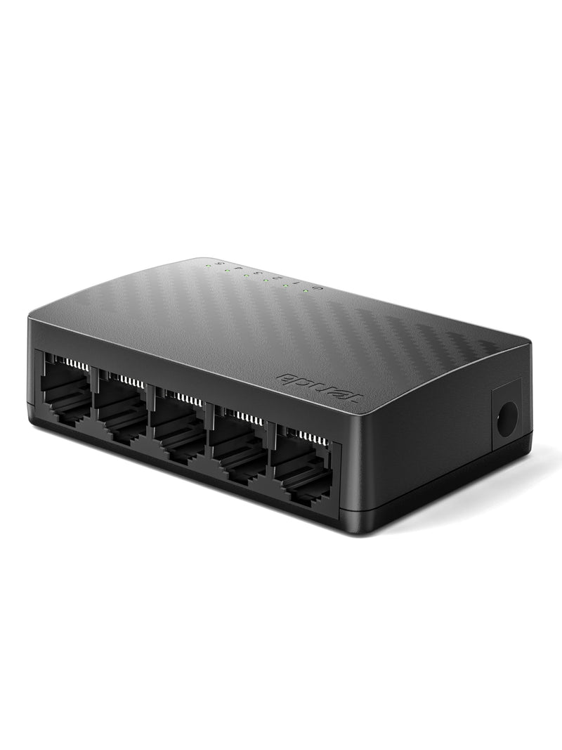 Tenda 5 Port Gigabit Ethernet Switch, Desktop Ethernet Splitter, Unmanaged Network Switch Hub, Plug & Play, Wall-Mount, Fanless Quiet, for Ethernet Cable, Router, PC, NAS (SG105) Grey
