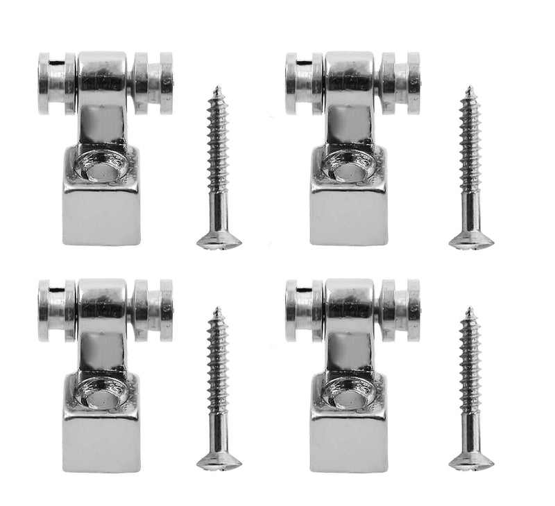 4 PCS Roller Guitar String Trees Guides Retainer for Fender Strat Stratocaster Tele Telecaster Electric Guitar (Chrome) Chrome