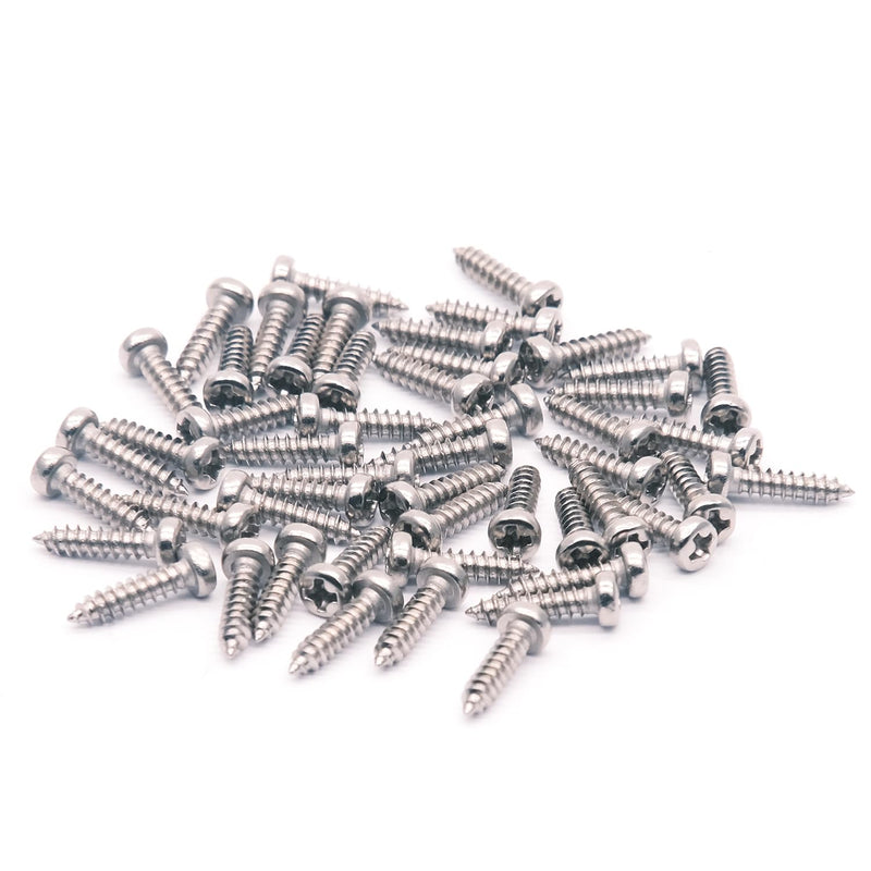 Tuning Peg Tuning Key Screws Machine Heads Guitar Tuner Mounting Screws for Electric/Acoustic Guitar Bass 11 x 2 mm (Chrome 50 Pack) Chrome 50 Pack