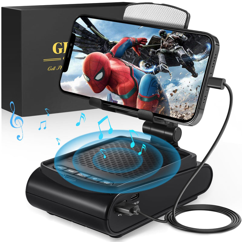 Birthday Gifts for Men, Cell Phone Stand with Wireless Bluetooth Speaker and Anti-Slip Base HD Surround Sound with iPhone/ipad/Samsung Galaxy, Valentines Day Gifts for Him, Cool Gadgets for Men