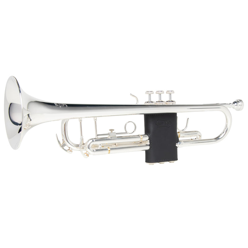 Levy's Leathers Genuine Leather Valve Guard for Trumpet; Black (LVG1-BLK)