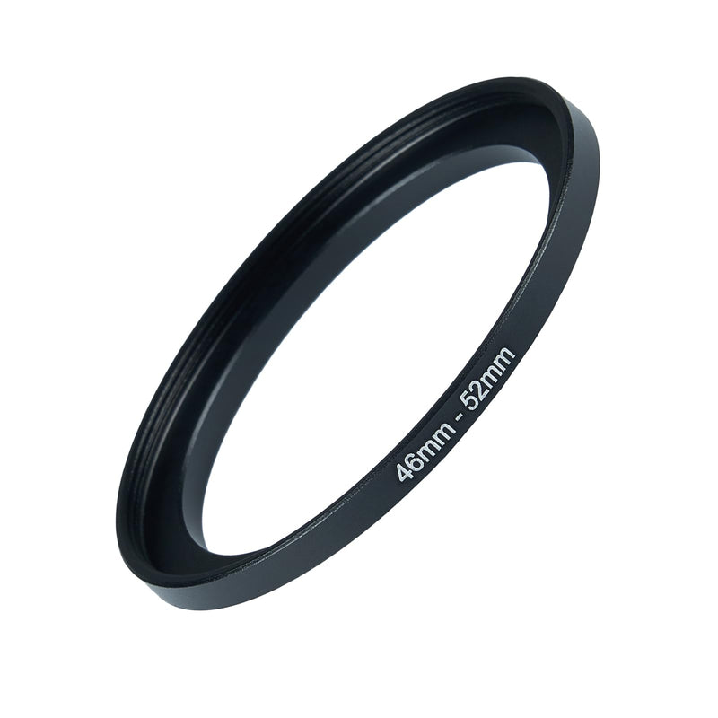 46mm to 52mm Step-up Adapter Rings Filter Adapter Black Metal Step Down Filter Ring Adapter Compatible with All Brand UV CPL ND Camera Lens Filter Stepping Rings (46mm-52mm) 46mm-52mm