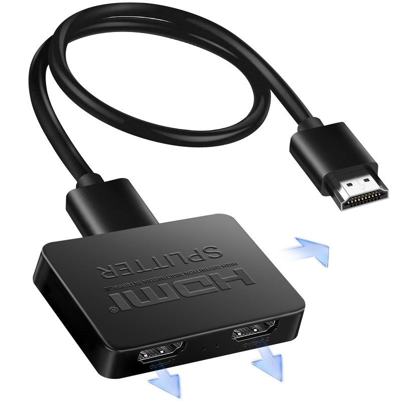 avedio links HDMI Splitter 1 in 3 Out with HDMI Cable, 4K HDMI Splitter 1X3 Duplicate/Mirror Screen, USB Power Splitter 3 Way HDMI Splitter Support 1080P@60Hz, 3D, HDR, 1 Input to 3 displays 1x3 4K@30Hz