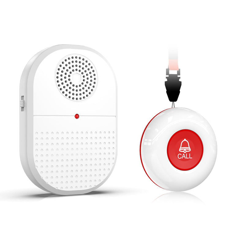 CallToU Caregiver Pager Call Button Elderly Wireless Call Button Vibration Pager Nurse Calling Alert System for Home Elderly Disabled Patient 1 Transmitters 1 Receiver 1 receiver + 1 call button