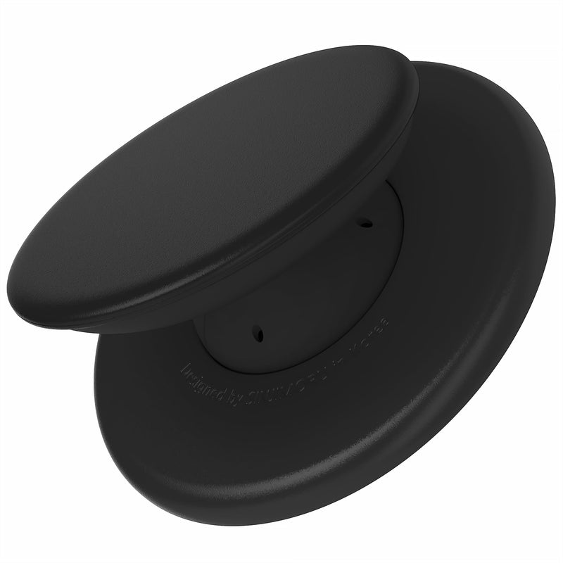 Sinjimoru One-Touch Magnetic Phone Grip, Silicone Grip Holder with Kickstand for Magsafe Compatible with iPhone 15 14 13 12 Series. M-Tap Tok Black