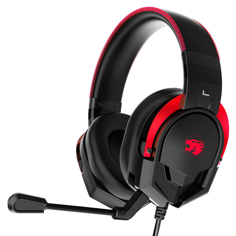 A88 Gaming Headset with Microphone, Stereo Wired Noise Cancelling Over-Ear Headphones with Mic for Pc, Ps5, Xbox One Series X/s, Ps4, Computer, Laptop, Mac, Nintendo, Gamer (Red) Red