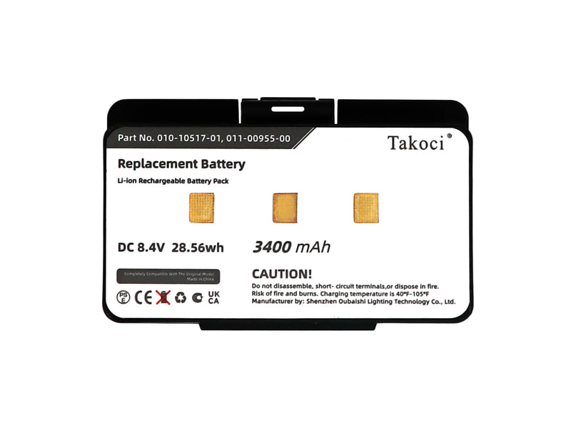 3400mAh Replacement Battery for Garmin GPSMAP 276 296 376 378 396 478 495 496 GPS Devices,fits Part Number 010-10517-02 Garmin Lithium-Ion Replacement Battery