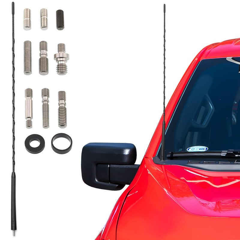 [AUSTRALIA] - Votex 23 Inch TheCatsPajamas Short EPDM Rubber Replacement Antenna for Ford F150, F250, F350, Chevrolet Silverado, GMC Sierra, Jeep Wrangler, Toyota Tacoma, Tundra FJ Cruiser - Car Wash Proof 