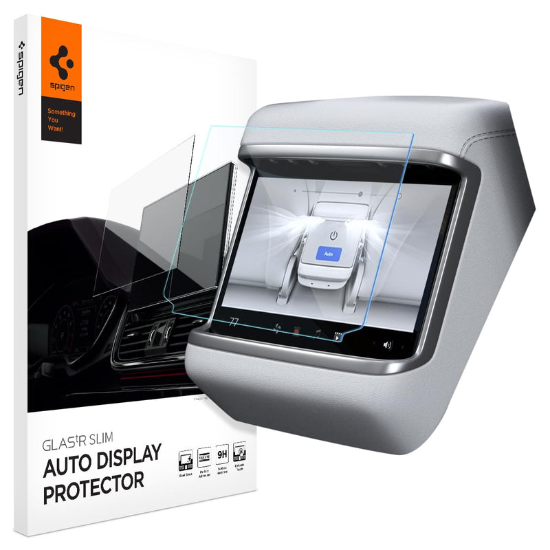 Spigen Tempered Glass Screen Protector [GlasTR Slim] designed for Tesla Model S (2023/2024), Tesla Model X (2023/2024) 9.4 inch Rear Touchscreen - Matte/Anti Finger Print