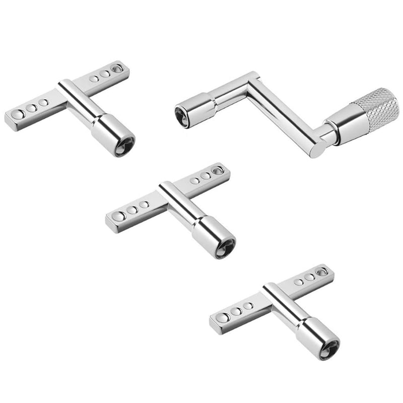 Drum Key Drummer Tuning Key with Continuous Motion Speed Standard Drum Tuner Wrench Tool Replacement Parts Accessories Metal 4 Pack