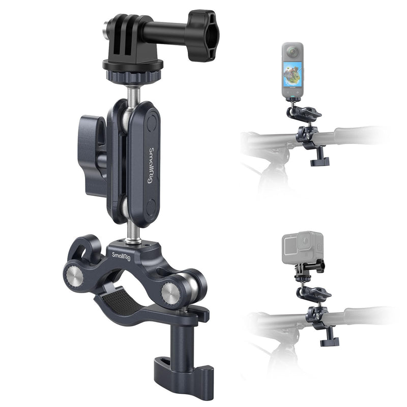 [AUSTRALIA] - SMALLRIG Bike Motorcycle Handlebar Mount for Gopro, Pole and Roll Bar Mount, CNC All-Metal 22-32mm for Action Cameras Gopro, Insta360 and DJI - 4191 