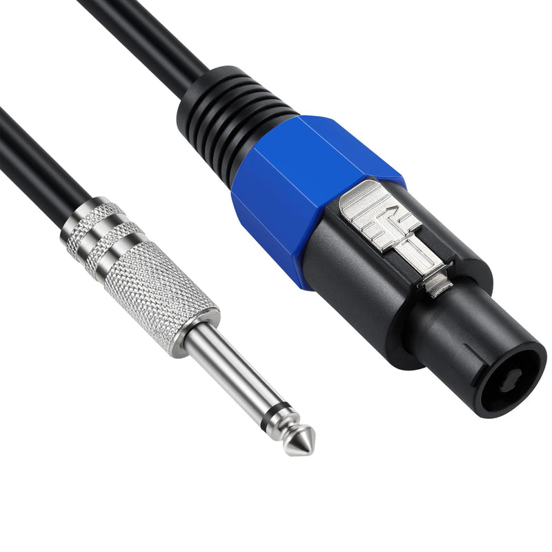 [AUSTRALIA] - Professional 12 Gauge Male to 1/4'' Male Audio Cord, Speakon to 1/4'' Speaker Cable DJ Speaker Cable with Twist Lock Connection Extension Wiring(6FT/1 Pack) 