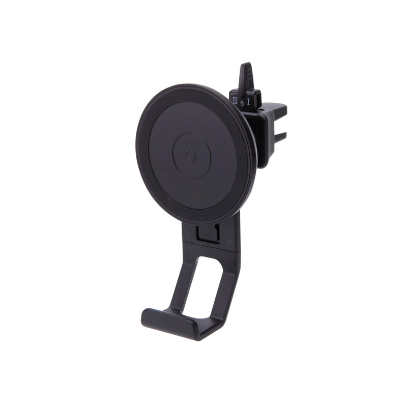 AT&T Qi Certified Case-Friendly Wireless Magnetic Charging Car Dock for Apple iPhone, Google Pixel, and Samsung Galaxy (Black) Black / Circle