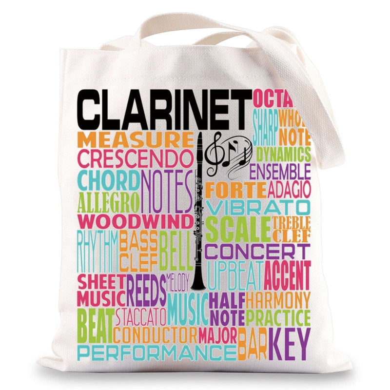 [AUSTRALIA] - Clarinet Player Tote Bag Clarinetist Gifts Clarinet Player Gifts Musician Tote Bag Clarinetist Band Shoulder Bag 