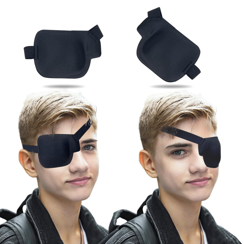 Eye Patch, 2PCS Medical Eye Patches for Adults Kids, 3D Amblyopia Lazy Eye Patches for Left and Right Eye (left + right) left + right