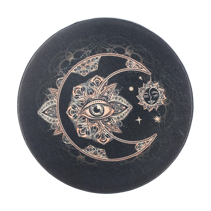 Shaman Drum 10 Inch Wood Frame Drum with Drum Stick Vegetarian Shaman Hand Drum Sound Healing Tool For Spiritual Music, Reflection(Black)